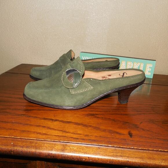 Sofft Professional Office Business Preppy Casual Gray Leather Mules / Slip in 7M - Picture 8 of 8